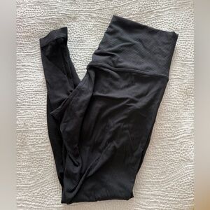 lululemon Black ribbed align leggings, 25”, light wear, 8